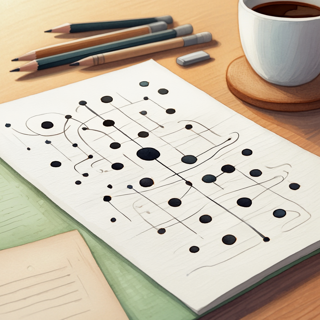 Prouts game on paper table